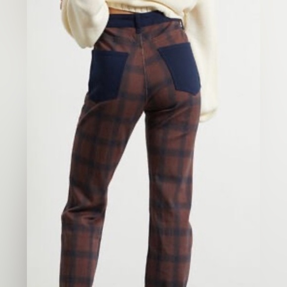 WeWoreWhat Denim - WEWOREWHAT from Revolve, Plaid Icon Jeans. NWT Size 26